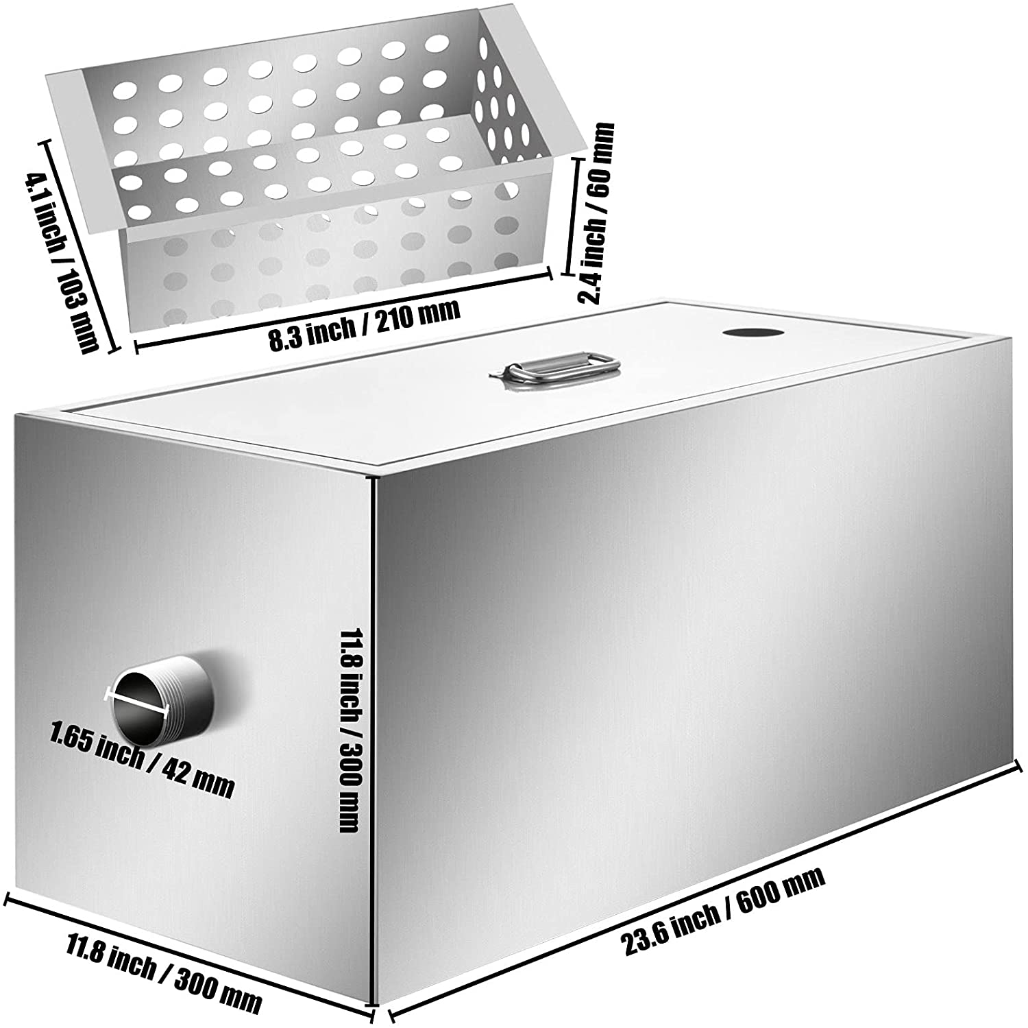 Commercial Grease Interceptor 13GPM Commercial Grease Trap 25LB