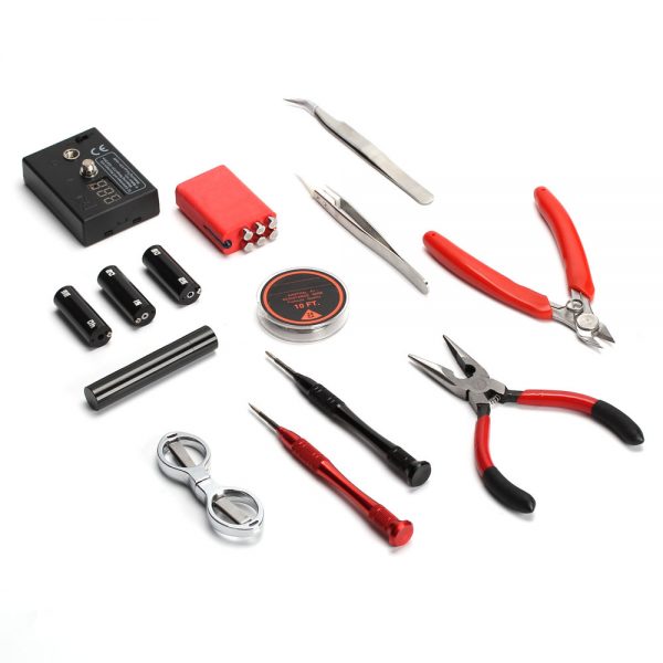 Jig coil DIY Tools Kit, build coil Kit Complete Package, ohm Meter, Diagonal Pliers, Scissors, Screwdriver, Ceramic, elbow Tweezers, A1 heating wire, free cotton, Enhanced Edition - Image 5