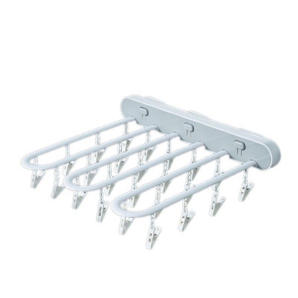 Foldable hangers, laundry drying racks, wall racks for clothes racks, clothing drying racks, wall-mounted folding drying rack clips, socks, towels, underwear, gloves