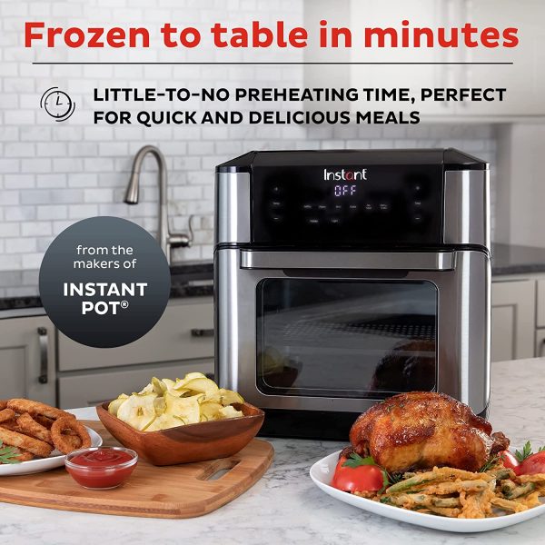 Instant Vortex Plus 10 Quart Air Fryer, Rotisserie and Convection Oven, Air Fry, Roast, Bake, Dehydrate and Warm, 1500W, Stainless Steel and Black - Image 7