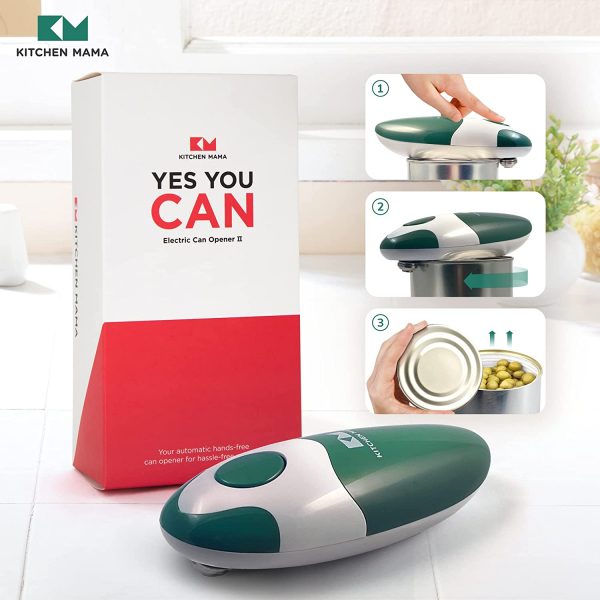 Kitchen Mama Electric Can Opener: Open Your Cans with A Simple Push of Button - No Sharp Edge, Food-Safe and Battery Operated Handheld Can Opener - Image 5