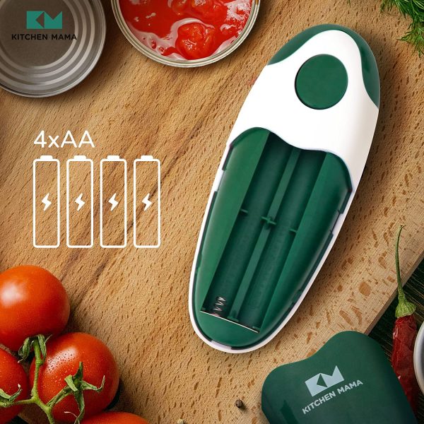 Kitchen Mama Electric Can Opener: Open Your Cans with A Simple Push of Button - No Sharp Edge, Food-Safe and Battery Operated Handheld Can Opener - Image 4