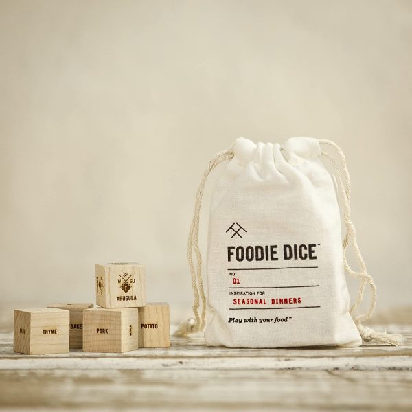 Foodie Dice® No. 1 Seasonal Dinners (pouch) // Foodie gift, Christmas gift, cooking gift, stocking stuffer