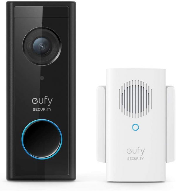 eufy Security, Battery Video Doorbell wireless Kit, Camera Doorbell, Free Wireless Chime, White, Wi-Fi Connectivity, 1080p-Grade Resolution, No Monthly Fees, 120-day Battery, AI Detection, 2-Way Audio