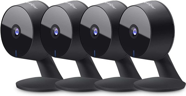 LaView Security Cameras 4pcs, Home Security Camera Indoor 1080P, Wi-Fi Cameras for Pet, Motion Detection, Two-Way Audio, Night Vision, Works with Alexa, iOS & Android & Web Access