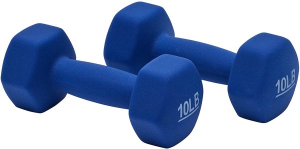 Amazon Basics Neoprene Coated Dumbbell Hand Weight Set