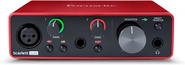 Focusrite Scarlett Solo (3rd Gen) USB Audio Interface with Pro Tools | First