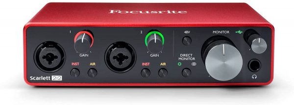 Focusrite Scarlett 2i2 (3rd Gen) USB Audio Interface with Pro Tools | First