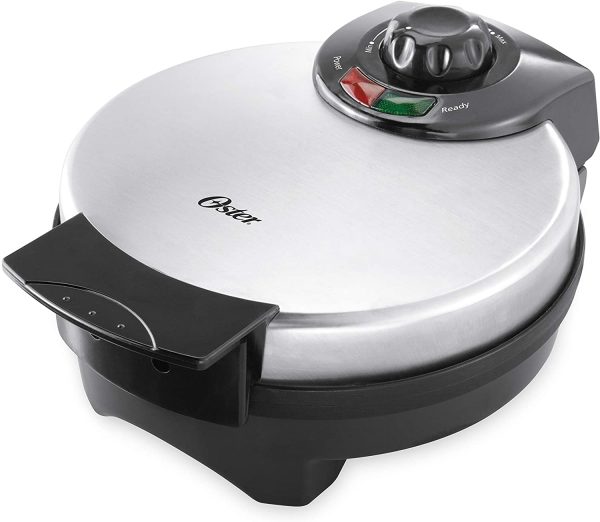 Oster Belgian Waffle Maker, Stainless Steel (CKSTWF2000) 10 Inch