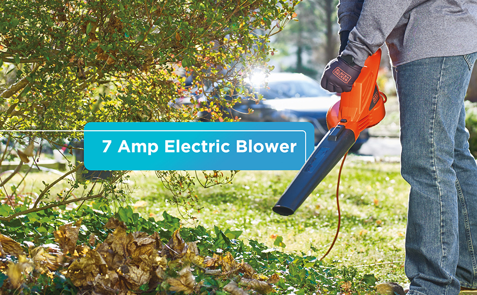 BLACK+DECKER 7 Amp Corded Leaf Blower