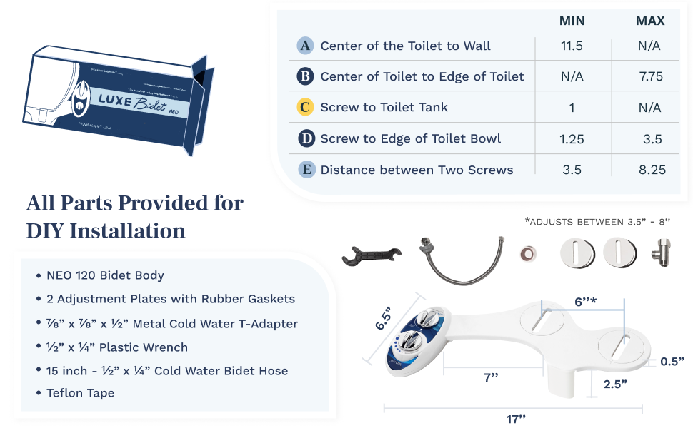 All parts provided for a seamless DIY installation