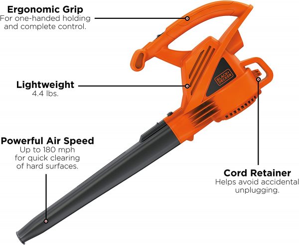 BLACK+DECKER Electric Leaf Blower, 7-Amp (LB700) - Image 2