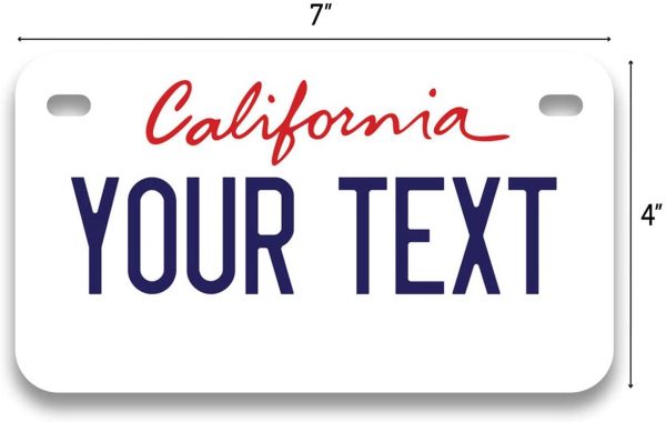 Personalized Mini License Plate | Choose from All 50 States | Bike License Plate | 7 x 4 inch | Custom License Plate for Kids Toy Car and Wagons | Golf Cart Accessories | ATV, Motorcycle and Mopeds - Image 2