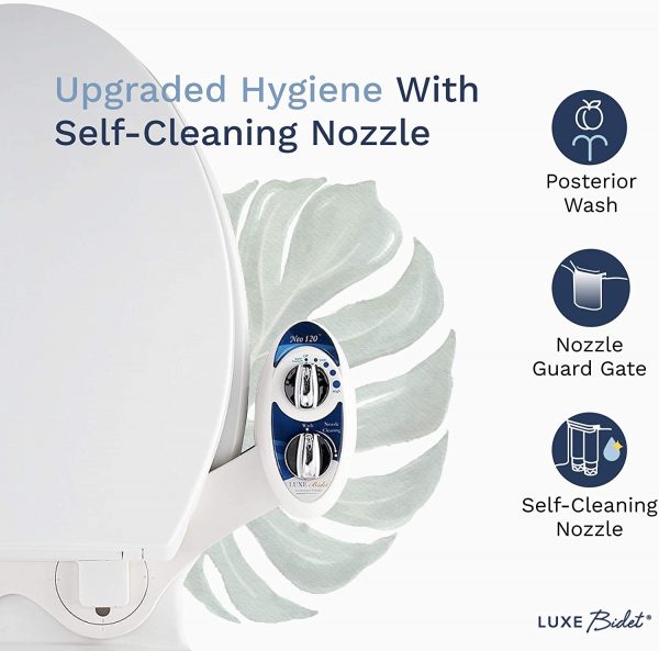 LUXE Bidet Neo 120 - Self Cleaning Nozzle - Fresh Water Non-Electric Mechanical Bidet Toilet Attachment - Image 2