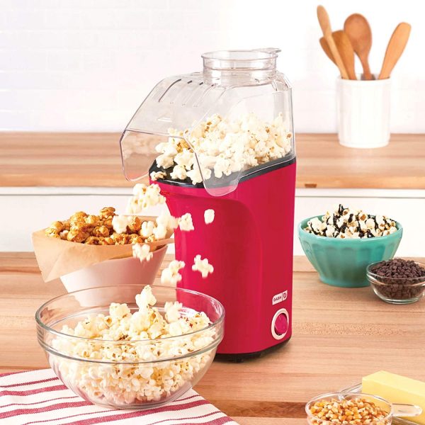 DASH DAPP150V2WH04 Hot Air Popcorn Popper Maker with Measuring Cup To Portion popping Corn Kernels + Melt Butter, Makes 16C - Image 2