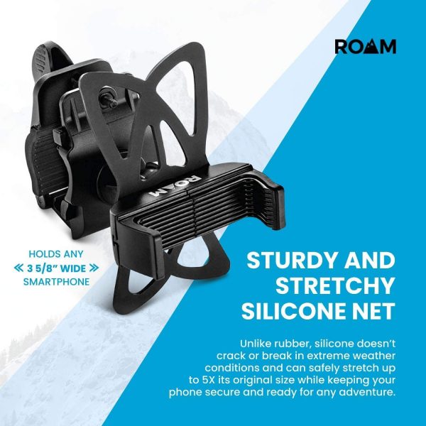 Roam Universal Bike Phone Mount for Motorcycle - Bike Handlebars, Adjustable - Black - iPhone 13, 12, SE (2nd gen), 11, XS, XR, X; All Samsung Galaxy, Including S21, S20, S10 - Phones Up to 3.5" Wide - Image 6