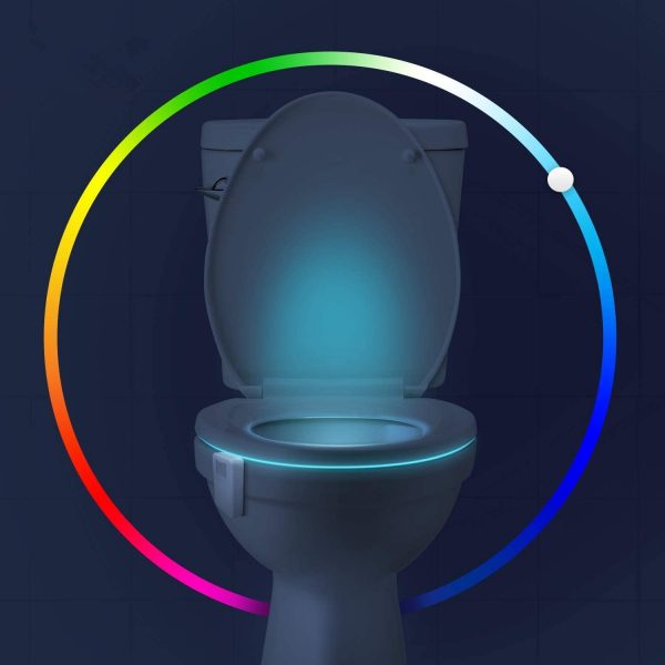 Chunace 16-Color Toilet Night Light, Motion Sensor Activated Bathroom LED Bowl Nightlight, Unique & Funny Gifts Idea for Dad Teen Boy Kids Men Women, Cool Fun Gadgets for Stocking Stuffers - Image 7