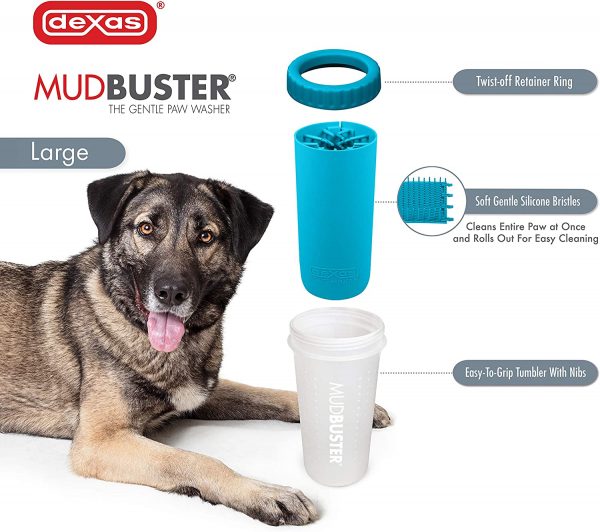 Dexas MudBuster Portable Dog Paw Washer/ Paw Cleaner - Image 6