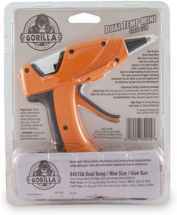 Gorilla Dual Temp Mini Hot Glue Gun Kit with 30 Hot Glue Sticks - Image 9