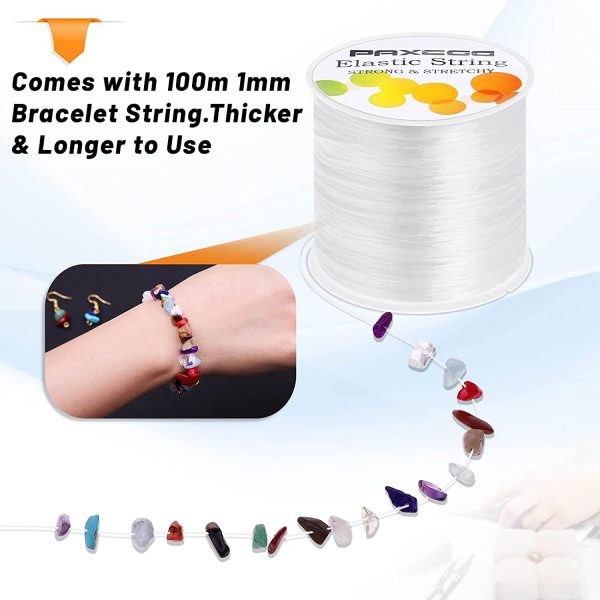 Paxcoo 1mm Elastic Bracelet String Cord Clear Stretch Bead Cord for Jewelry Making and bracelet Making - Image 5