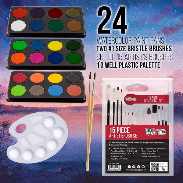 US Art Supply 82 Piece Deluxe Art Creativity Set in Wooden Case with BONUS 20 additional pieces - Deluxe Art Set - Image 6