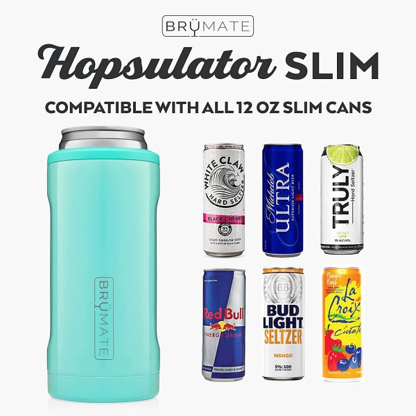 BrüMate Hopsulator Slim Double-walled Stainless Steel Insulated Can Cooler for 12 Oz Slim Cans - Image 7