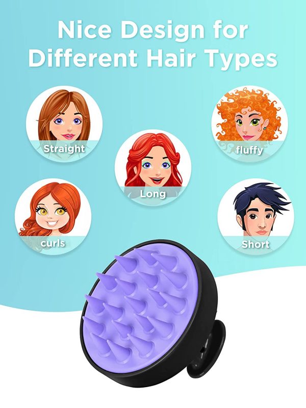 Hair Shampoo Brush, HEETA Scalp Care Hair Brush with Soft Silicone Scalp Massager - Image 3