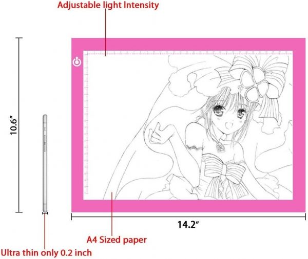 Light Pad Drawing A4 Tracing Light Table NXENTC LED Copy Board Ultra-Thin Display Pad Brightness Adjustable Stencil Artist Art Tracing Tatto Table - Image 3