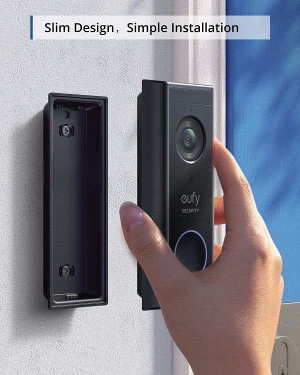 eufy Security, Battery Video Doorbell wireless Kit, Camera Doorbell, Free Wireless Chime, White, Wi-Fi Connectivity, 1080p-Grade Resolution, No Monthly Fees, 120-day Battery, AI Detection, 2-Way Audio - Image 3