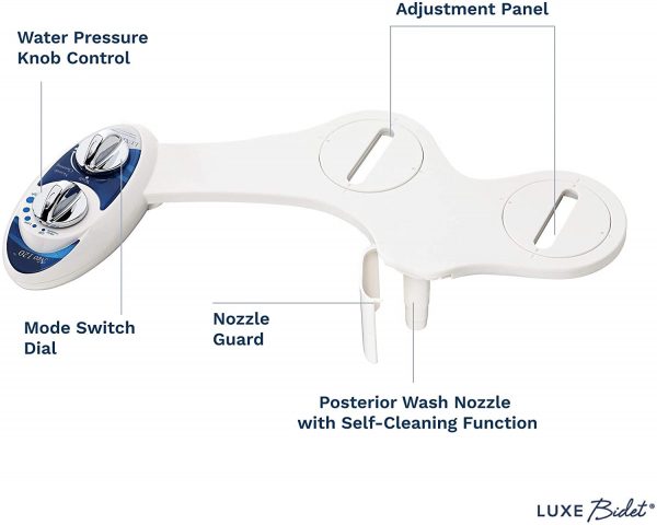 LUXE Bidet Neo 120 - Self Cleaning Nozzle - Fresh Water Non-Electric Mechanical Bidet Toilet Attachment - Image 4