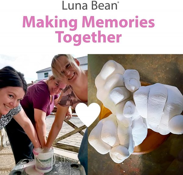 Luna Bean Keepsake Hands Casting Kit | DIY Plaster Statue Molding Kit | Hand Holding Craft for Couples, Adult & Child, Wedding, Friends, Anniversary - Image 5