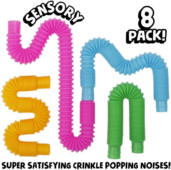 BunMo Pop Tubes Sensory Toys, Fine Motor Skills Stock Stuffers Toddler Toys, Fidget Toys for Sensory Toys and Stock Stuffers for Kids Learning Toys - Image 4