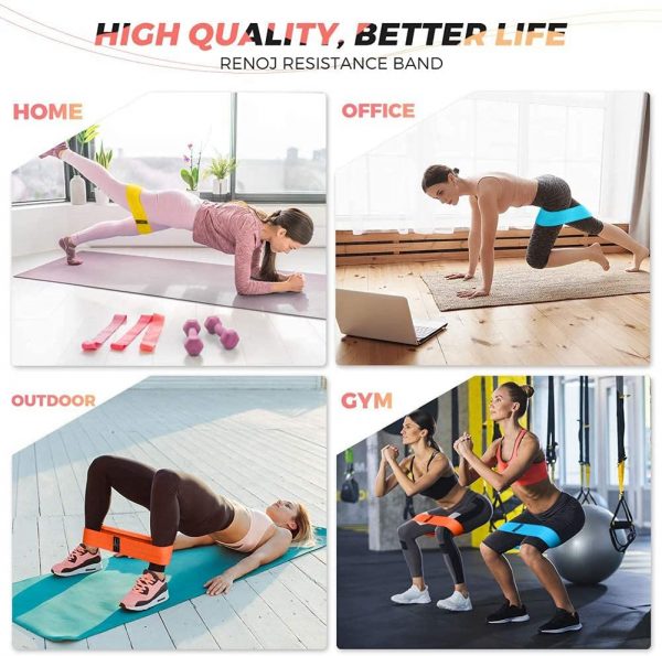 Exercise Workout Bands, Resistance Bands for Women, 3 Levels Booty Bands for Legs and Butt - Image 3