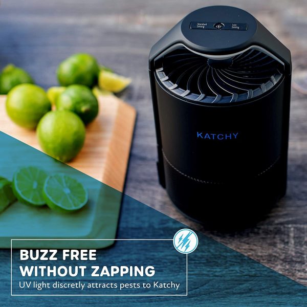 Katchy Indoor Insect Trap - Catcher & Killer for Mosquito, Gnat, Moth, Fruit Flies - Non-Zapper Traps for Buzz-Free Home - Catch Flying Insect Indoors with Suction, Bug Light & Sticky Glue - Image 5