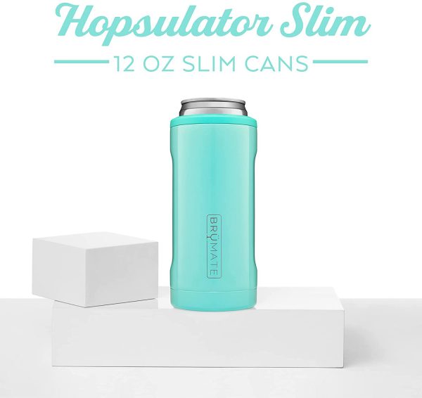 BrüMate Hopsulator Slim Double-walled Stainless Steel Insulated Can Cooler for 12 Oz Slim Cans - Image 3