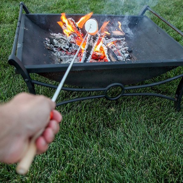 MalloMe Marshmallow Roasting Sticks - Smores Skewers for Fire Pit Kit - Hot Dog Camping Accessories Campfire Marshmellow 32 Inch Long Fork - 20 Pack - Image 4