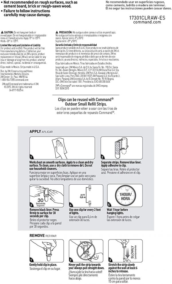 Command Outdoor Rope Light Clips, Clear, Decorate Damage-Free - Image 3