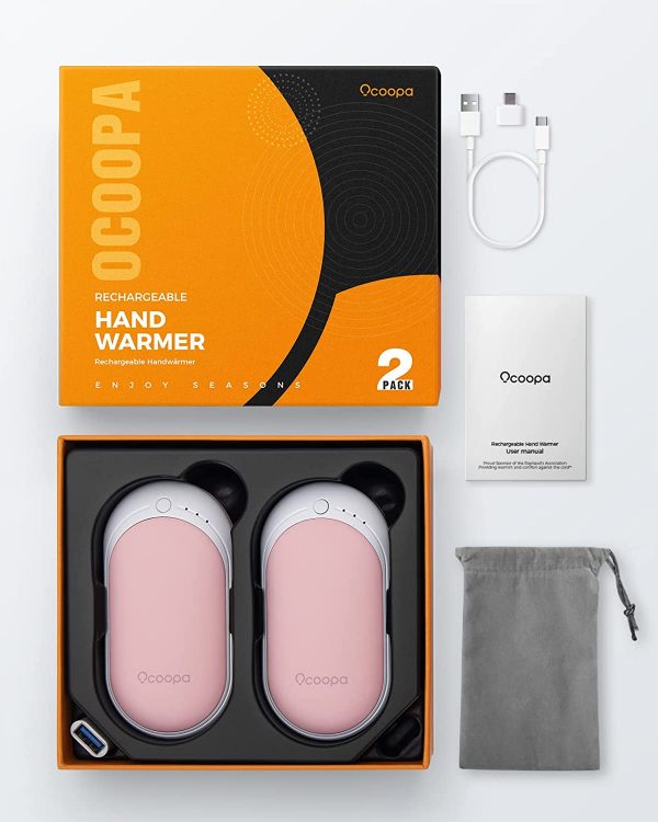 OCOOPA Hand Warmers Rechargeable, 1 Pack 5200mAh Electric Portable Pocket Heater, Heat Therapy Great for Outdoors, Hunting, Golf, Camping, Warm Gifts - Image 3