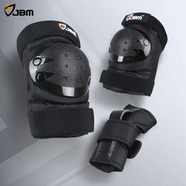 JBM Adult/Child Knee Pads Elbow Pads Wrist Guards 3 in 1 Protective Gear Set for Multi Sports Skateboarding Inline Roller Skating Cycling Biking BMX Bicycle Scooter - Image 3