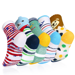 Boys Grips Cotton Ankle Socks - Children Girls Cute Novelty Toddler Infant