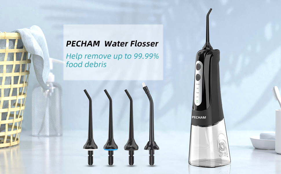 Water flosser help remove up to 99.99% food debris