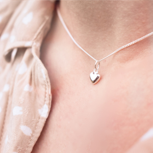 silver heart necklace