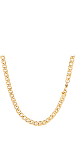 Gold Curb Chain Necklace