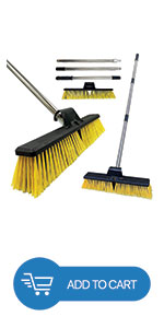 Stiff Outdoor Broom 18&#34; (Yellow)