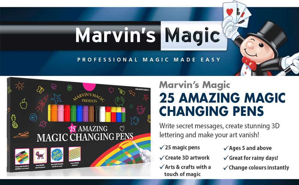 Marvins Magic 25 Amazing Magic Changing Pens