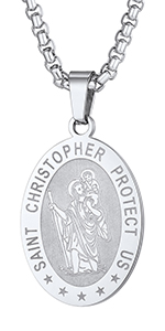 Stainless Steel St Christopher Pendant