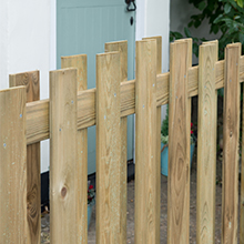 Forest Garden, fence, wooden fence, panels, panel guide, timber, pressure treated