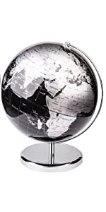 30cm Metallic Black Globe