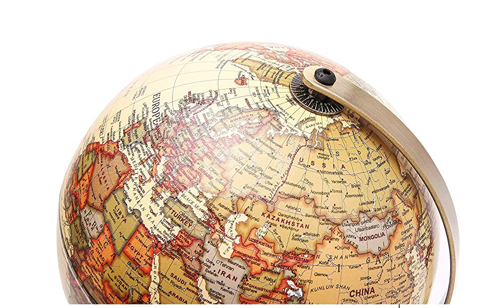 Exerz TOPGLOBE 14cm World Globe - Educational/Geographic/Modern Desktop Decoration