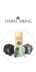 Temple Spring Recycled Shower Poufs
